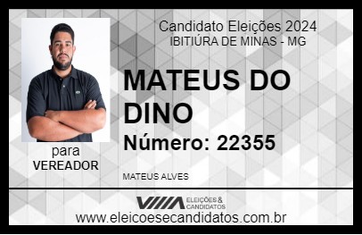 Candidato MATEUS DO DINO 2024 - IBITIÚRA DE MINAS - Eleições