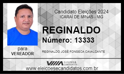 Candidato REGINALDO 2024 - ICARAÍ DE MINAS - Eleições