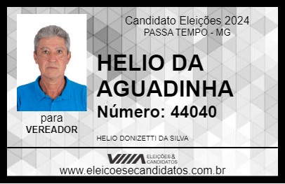 Candidato HELIO DA AGUADINHA 2024 - PASSA TEMPO - Eleições