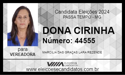 Candidato DONA CIRINHA 2024 - PASSA TEMPO - Eleições