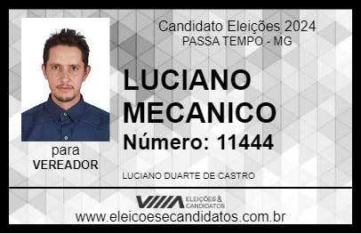 Candidato LUCIANO MECANICO 2024 - PASSA TEMPO - Eleições