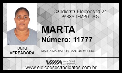 Candidato MARTA 2024 - PASSA TEMPO - Eleições