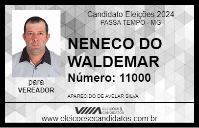 Candidato NENECO DO WALDEMAR 2024 - PASSA TEMPO - Eleições