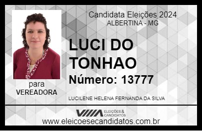 Candidato LUCI DO TONHAO 2024 - ALBERTINA - Eleições