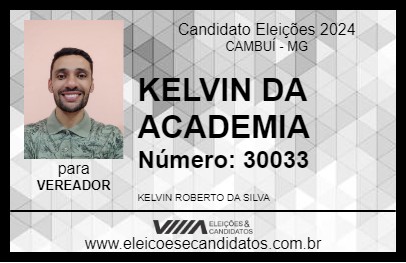 Candidato KELVIN DA ACADEMIA 2024 - CAMBUÍ - Eleições