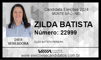 Candidato ZILDA BATISTA 2024 - MONTE SIÃO - Eleições