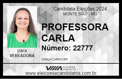 Candidato PROFESSORA CARLA 2024 - MONTE SIÃO - Eleições