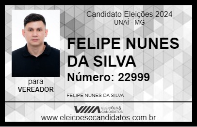 Candidato FELIPE TÁ NA HORA 2024 - UNAÍ - Eleições