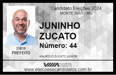 Candidato JUNINHO ZUCATO 2024 - MONTE SIÃO - Eleições