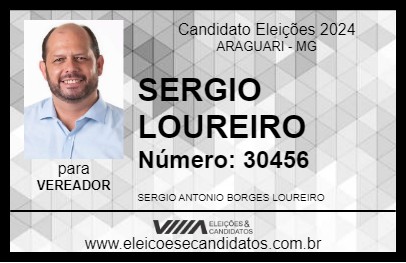 Candidato SERGIO LOUREIRO 2024 - ARAGUARI - Eleições