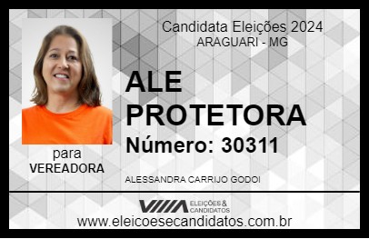 Candidato ALE PROTETORA 2024 - ARAGUARI - Eleições