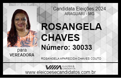 Candidato ROSANGELA CHAVES 2024 - ARAGUARI - Eleições