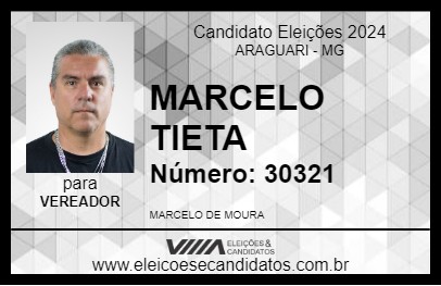 Candidato MARCELO TIETA 2024 - ARAGUARI - Eleições