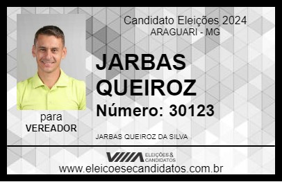 Candidato JARBAS QUEIROZ 2024 - ARAGUARI - Eleições