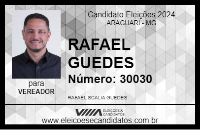 Candidato RAFAEL GUEDES 2024 - ARAGUARI - Eleições