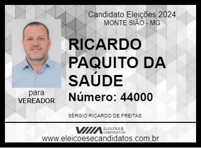 Candidato RICARDO PAQUITO DA SAÚDE 2024 - MONTE SIÃO - Eleições