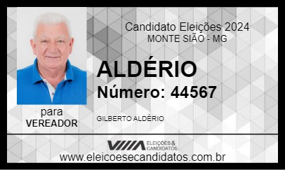 Candidato ALDÉRIO 2024 - MONTE SIÃO - Eleições