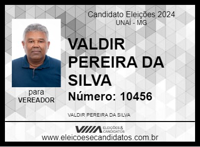 Candidato VALDMIX SILVA 2024 - UNAÍ - Eleições