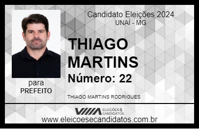 Candidato THIAGO MARTINS 2024 - UNAÍ - Eleições