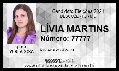 Candidato LÍVIA MARTINS 2024 - DESCOBERTO - Eleições