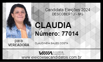 Candidato CLAUDIA 2024 - DESCOBERTO - Eleições