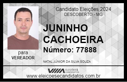 Candidato JUNINHO CACHOEIRA 2024 - DESCOBERTO - Eleições