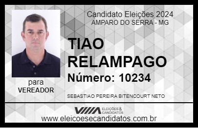 Candidato TIAO RELAMPAGO 2024 - AMPARO DO SERRA - Eleições