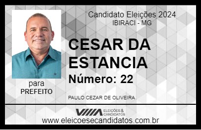 Candidato CESAR DA ESTANCIA 2024 - IBIRACI - Eleições