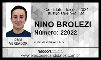 Candidato NINO BROLEZI 2024 - BUENO BRANDÃO - Eleições