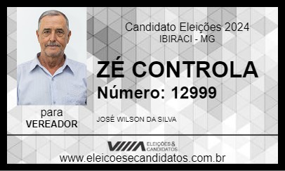 Candidato ZÉ CONTROLA 2024 - IBIRACI - Eleições