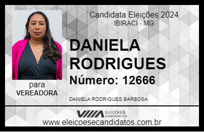 Candidato DANIELA RODRIGUES 2024 - IBIRACI - Eleições