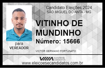 Candidato VITINHO DE MUNDINHO 2024 - SÃO MIGUEL DO ANTA - Eleições