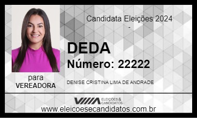 Candidato DÊDA LIMA 2024 - ARAGUARI - Eleições