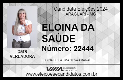 Candidato ELOINA DA SAÚDE 2024 - ARAGUARI - Eleições