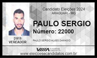 Candidato PAULO SERGIO 2024 - ARAGUARI - Eleições