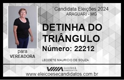 Candidato DETINHA DO TRIÂNGULO 2024 - ARAGUARI - Eleições