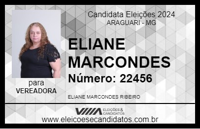 Candidato ELIANE MARCONDES 2024 - ARAGUARI - Eleições