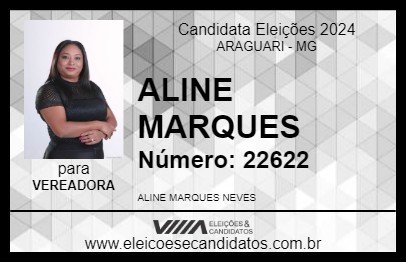 Candidato ALINE MARQUES 2024 - ARAGUARI - Eleições