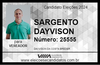 Candidato SARGENTO DAYVISON 2024 - IPANEMA - Eleições