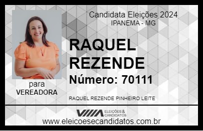 Candidato RAQUEL REZENDE 2024 - IPANEMA - Eleições