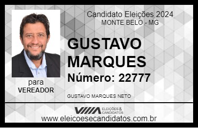 Candidato GUSTAVO MARQUES 2024 - MONTE BELO - Eleições