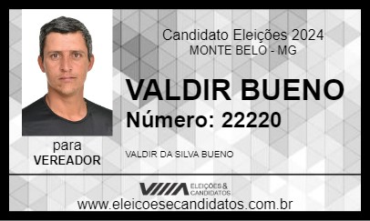 Candidato VALDIR BUENO 2024 - MONTE BELO - Eleições