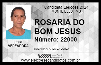 Candidato ROSARIA DO BOM JESUS 2024 - MONTE BELO - Eleições