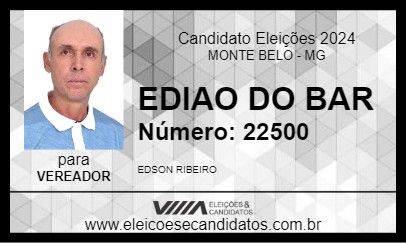 Candidato EDIAO DO BAR 2024 - MONTE BELO - Eleições