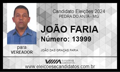 Candidato JOÃO FARIA 2024 - PEDRA DO ANTA - Eleições