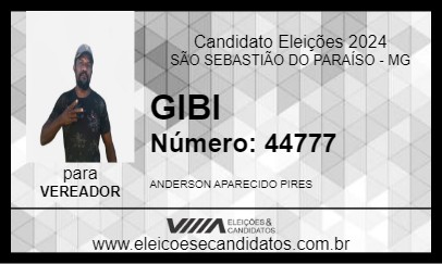 Candidato GIBI 2024 - SÃO SEBASTIÃO DO PARAÍSO - Eleições