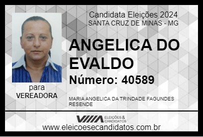 Candidato ANGELICA DO EVALDO 2024 - SANTA CRUZ DE MINAS - Eleições