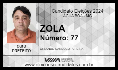 Candidato ZOLA 2024 - ÁGUA BOA - Eleições