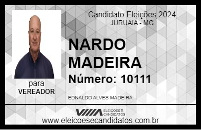 Candidato NARDO MADEIRA 2024 - JURUAIA - Eleições