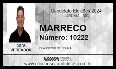 Candidato MARRECO 2024 - JURUAIA - Eleições